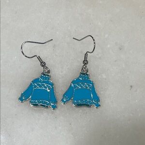 Blue Sweater Earrings